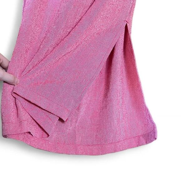 Vintage Red &White Micro Plaid/Gingham Picnic Maxi Skirt W/Elastic Waistband - Picture 6 of 9